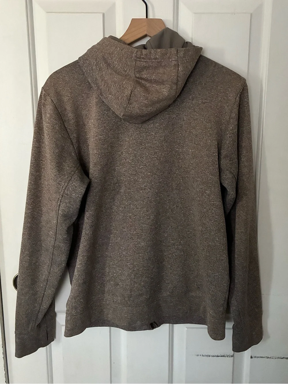 The North Face Heathered Light Brown Zip-Up Hoodie